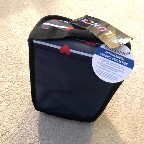 Arctic Zone Dual Closure Insulated Lunch Bag Hearts Striped Print NWT NEW - Picture 9 of 13